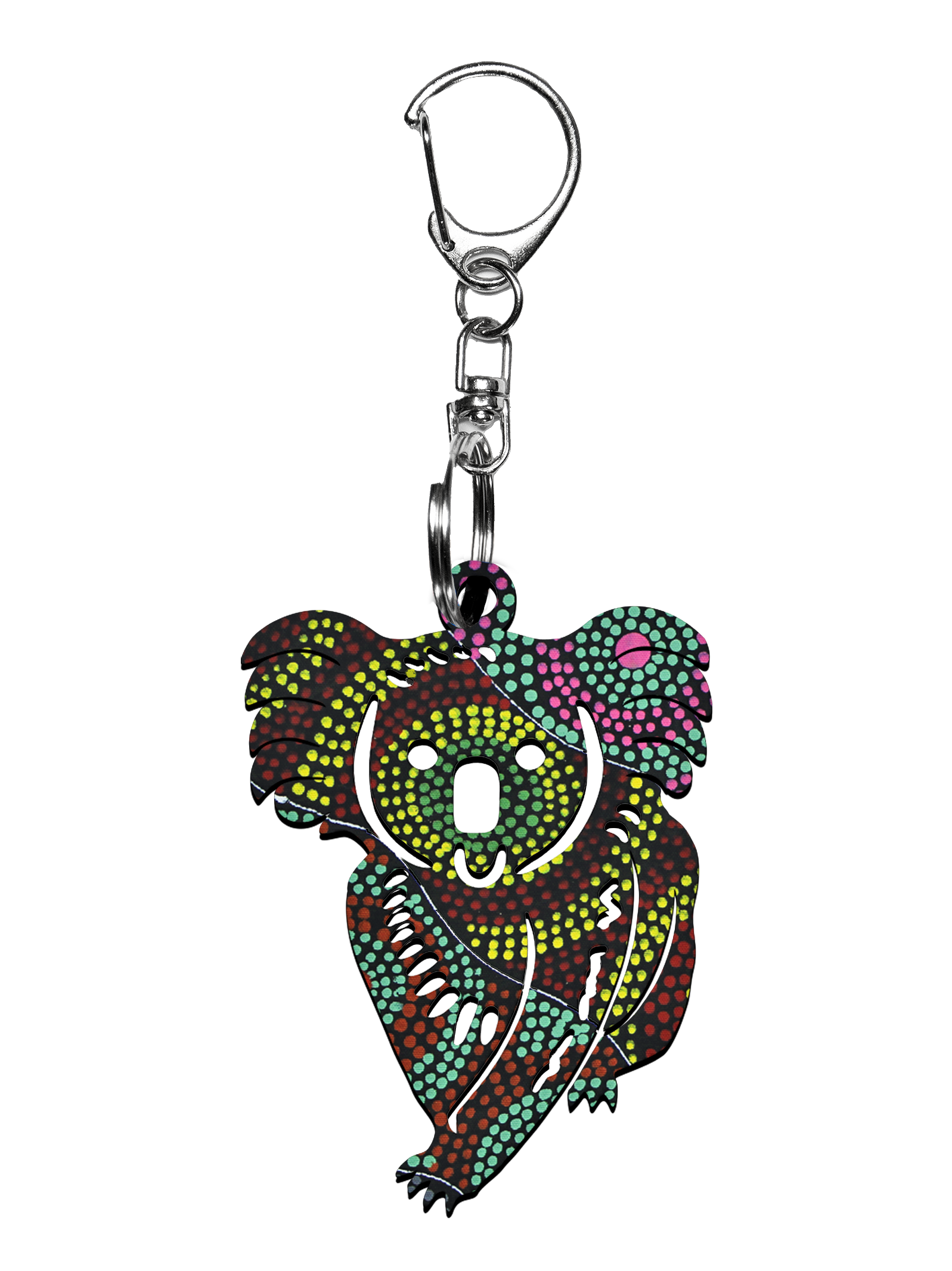 Koala Shape Wooden Keyring (Australian Made) - Cindy Wallace Circles
