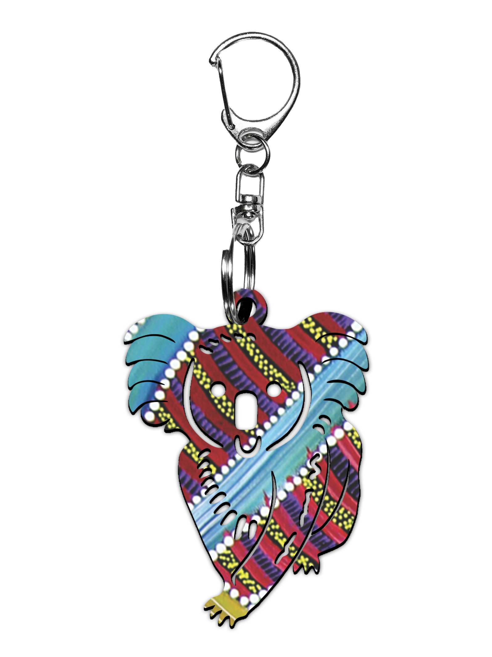 Koala Shape Wooden Keyring (Australian Made) - Cindy Wallace Arches