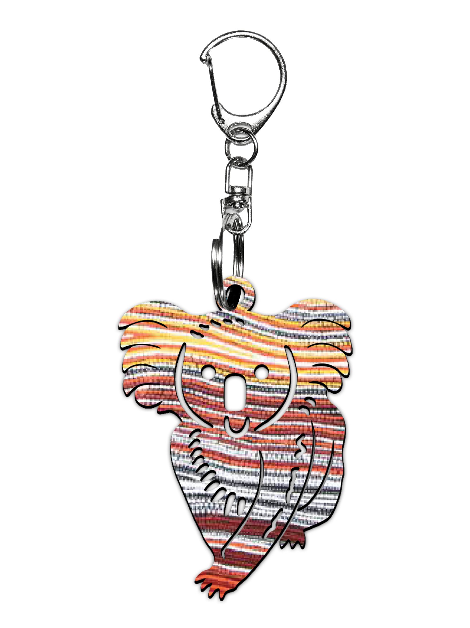 Koala Shape Wooden Keyring (Australian Made) - Elsie Granites Napanangka