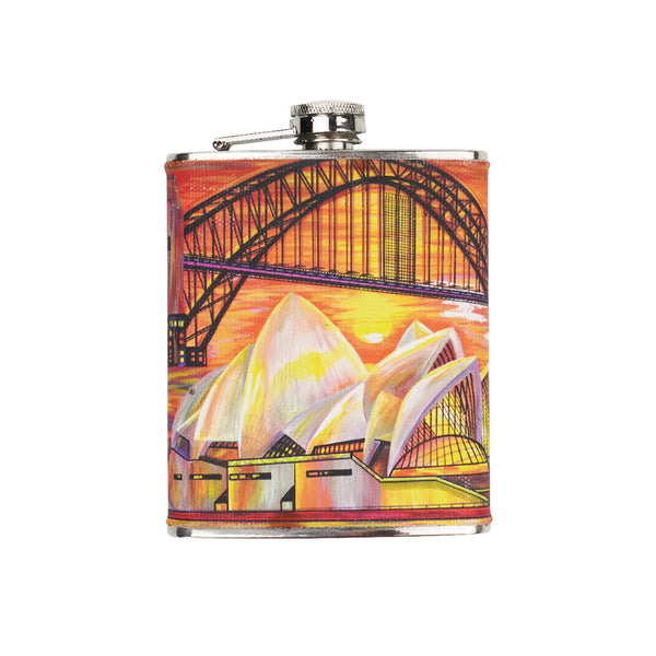 Hip Flask Sydney Opera House Red Ahava Australia