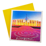Greeting Card Canberra Parliament House Pink