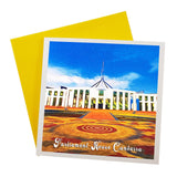 Greeting Card Canberra Parliament House Orange