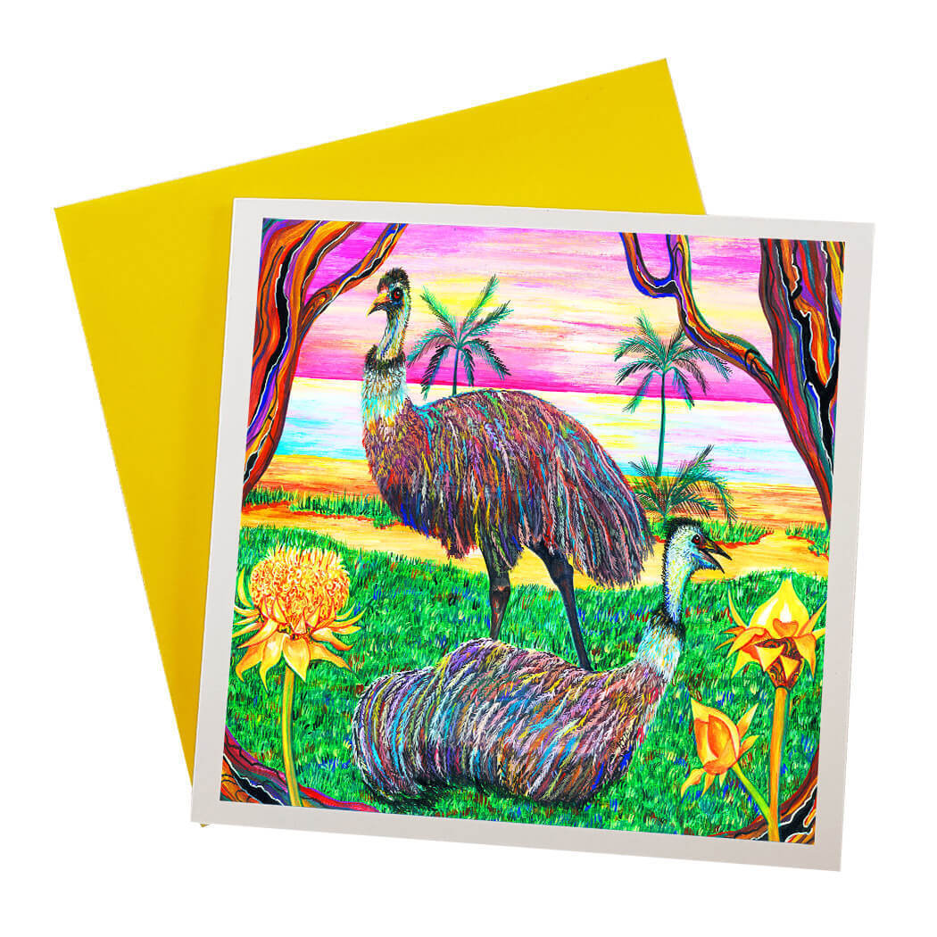 Greeting Card Efim Novikov Emus