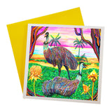 Greeting Card Efim Novikov Emus