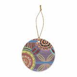 Ceramic Round Hanging Decoration By Cindy Wallace - Arches