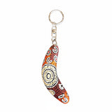 Hand Painted Boomerang Keyring - Samantha Daniel