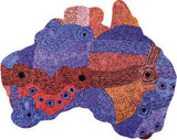 Australia Shaped Flexi Magnet - Alison Munti Riley Blue/Red