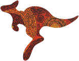 Kangaroo Shaped Flexi Magnet - Alison Munti Riley Orange