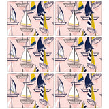 Placemats Yachts Pink | Set of 6