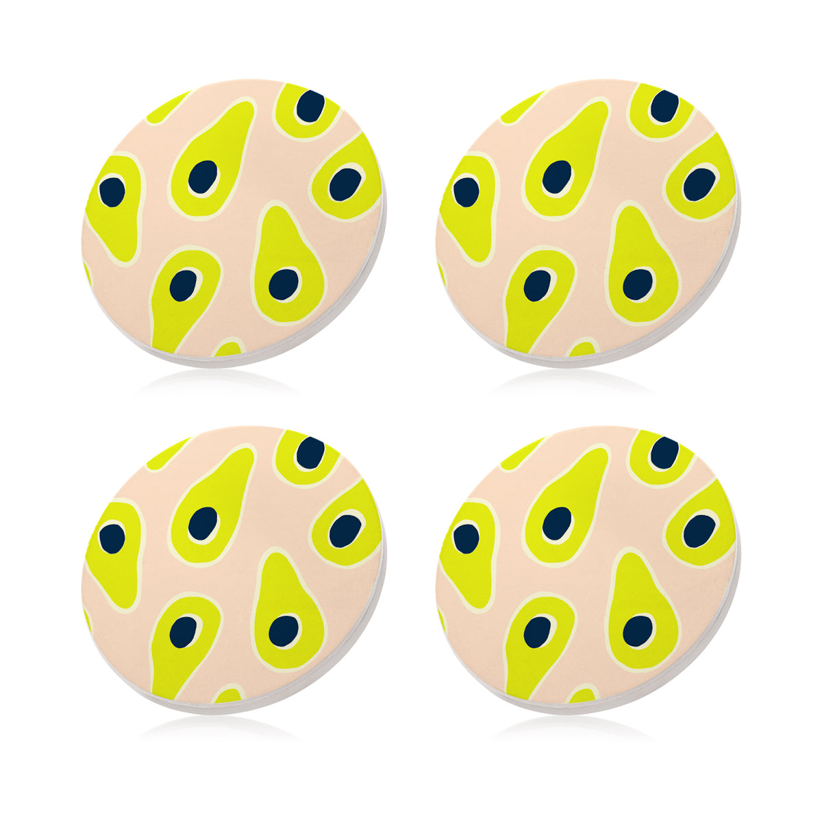 Ceramic Coasters Avocados | Set of 4