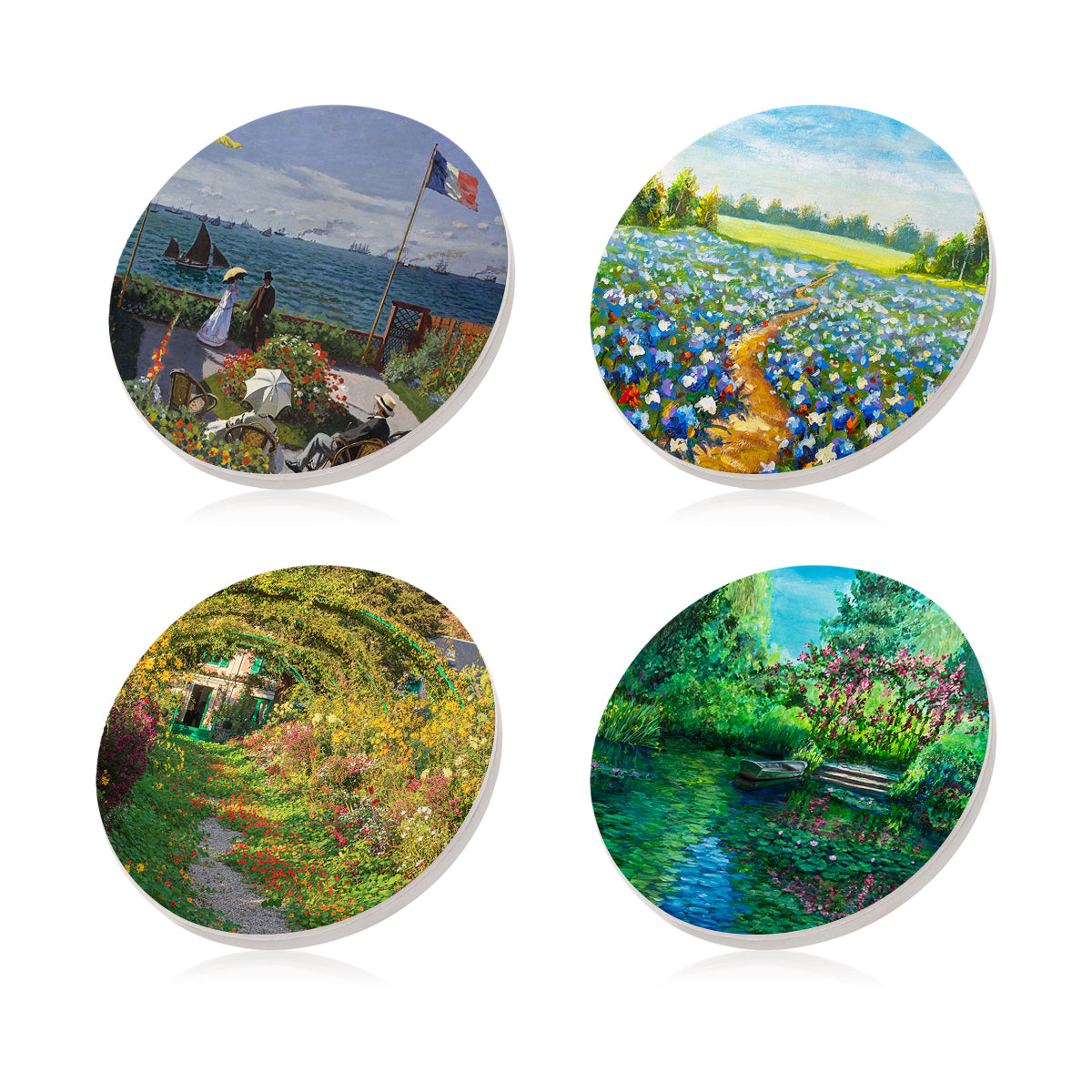 Ceramic Coasters Claude Monet | Set of 4