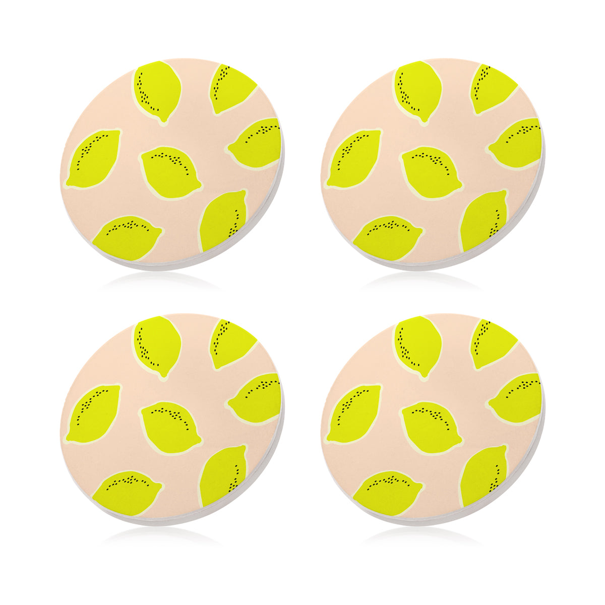 Ceramic Coasters Lemons | Set of 4