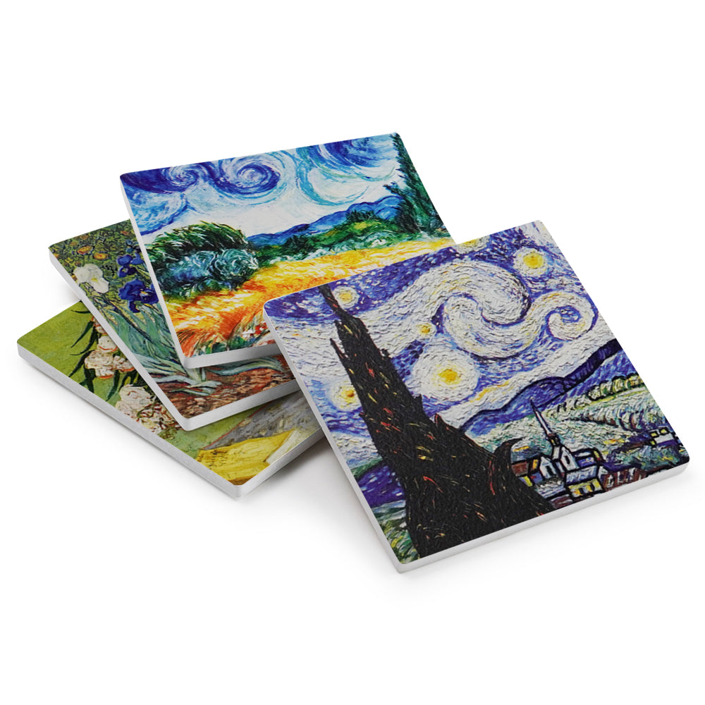 Ceramic Coasters Vincent Van Gogh | Set of 4