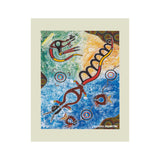 Cotton Canvas Print Crocodile Dreamtime