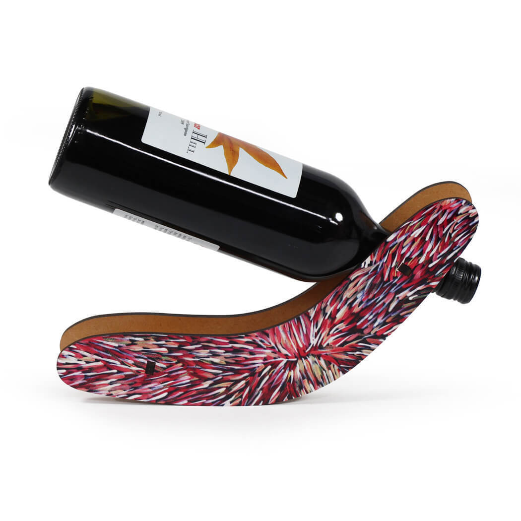 Wine Holder Boomerang Shape Katrina Rubuntja Red