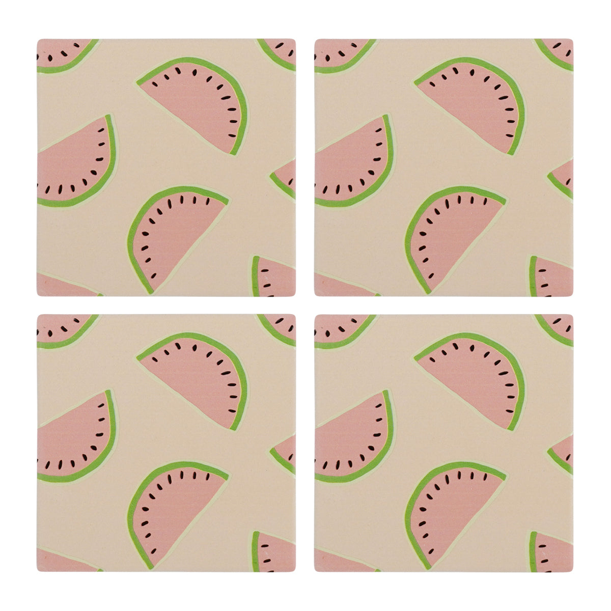 Ceramic Coasters Watermelons | Set of 4