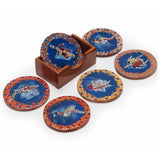 Wooden Coasters Painted | Set of 6