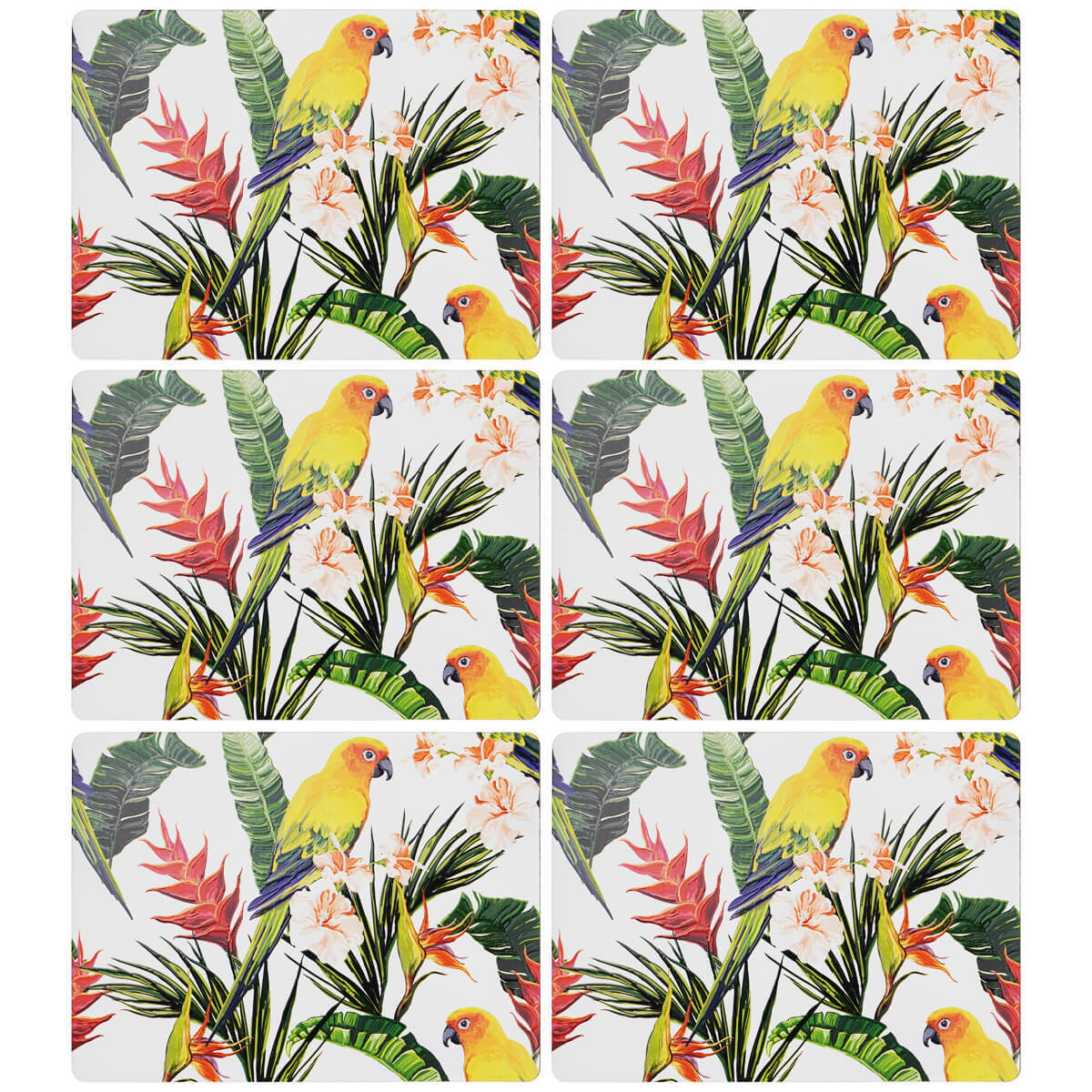 Placemats Multicolour Parrot | Set of 6