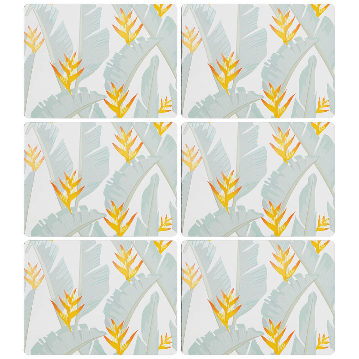 Placemats Tropical Heliconia Plant | Set of 6