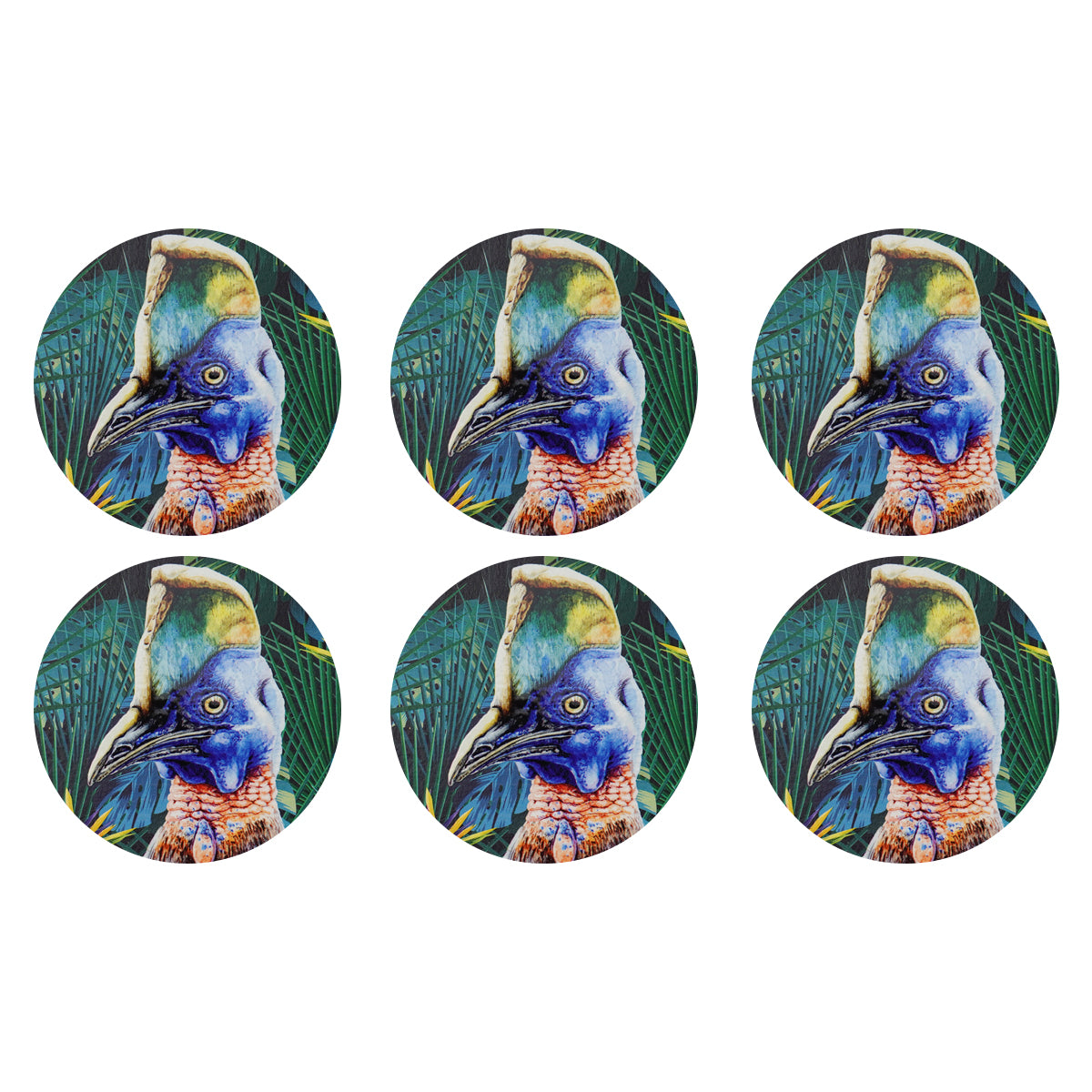Coasters Cassowary | Set of 6