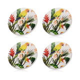 Ceramic Coasters Multicolour Parrot | Set of 4