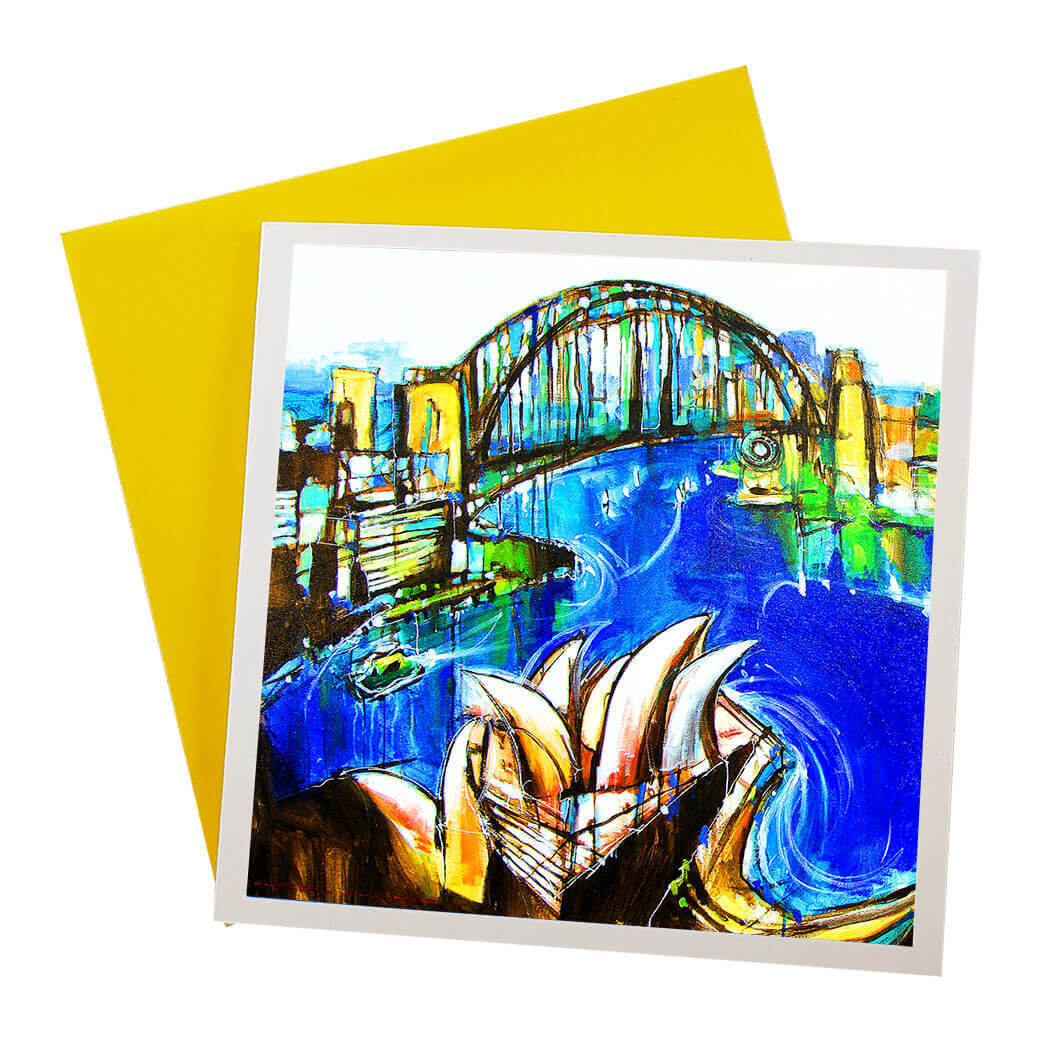 Greeting Card Chris Pekel Opera House & Harbour Bridge