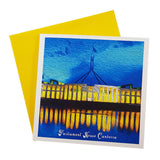 Greeting Card Canberra Parliament House Blue