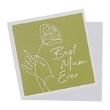 Greeting Card For The Best Mum Green